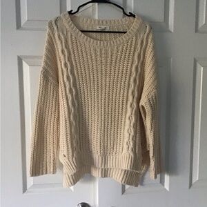 Miracle Women's Cream Cable Knit Sweater